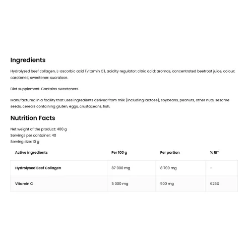 OstroVit Kollagén + C-vitamin 400 g