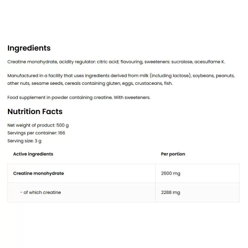 OstroVit Kreatin monohidrát por 500 g