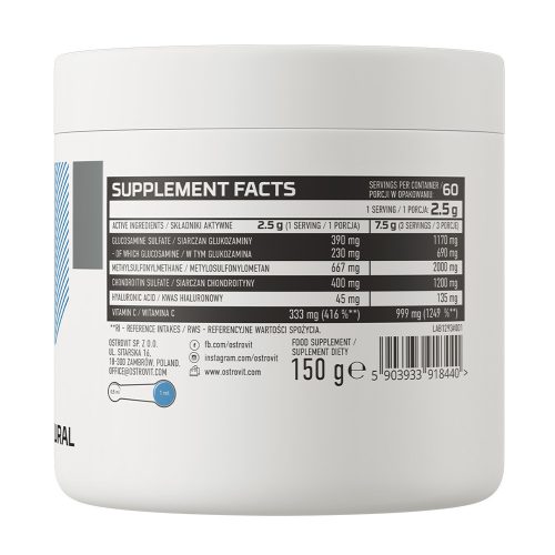 OstroVit Glucosamine + MSM + Chondroitin Por 150 g