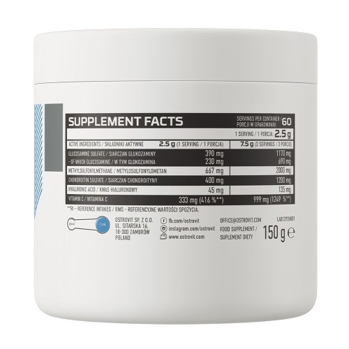 OstroVit Glucosamine + MSM + Chondroitin Por 150 g