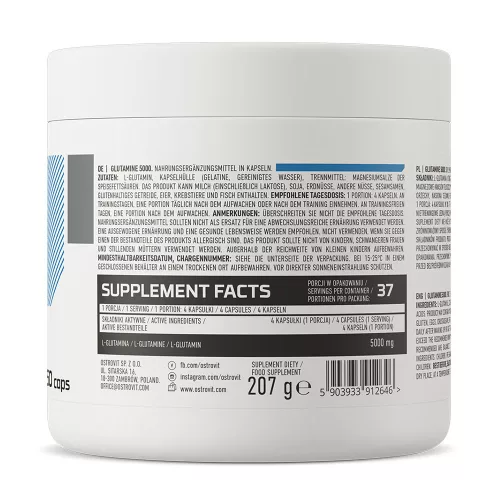 OstroVit Glutamin 5000 mg 150 Kapszula