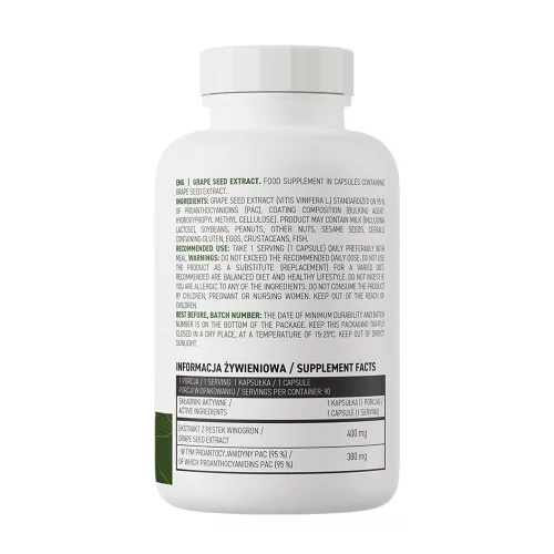 OstroVit Grape Seed Extract - Vegán Szőlő Mag Kivonat 90 Kapszula