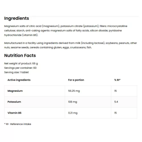 OstroVit Magnez MAX Skurcz 60 Tabletta