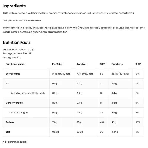OstroVit Micellar Casein - Micelláris kazein 700 g