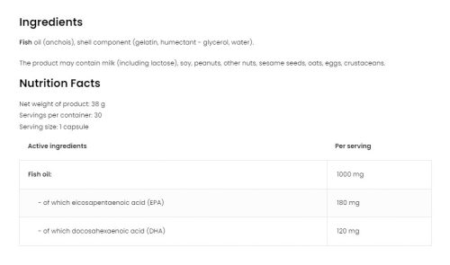 OstroVit Omega-3 30 Kapszula