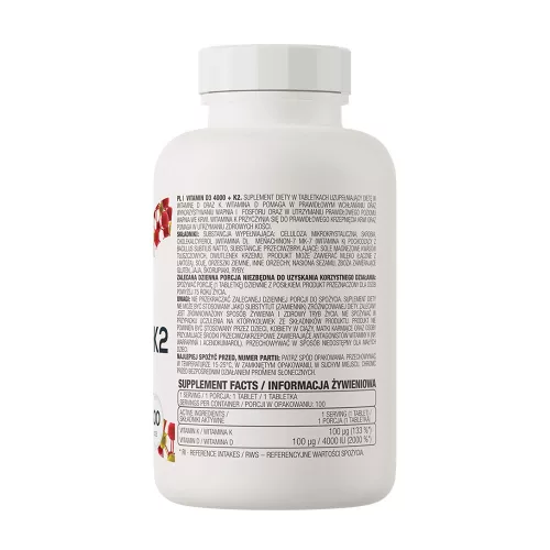 OstroVit Vitamin D3 4000 + K2 100 Tabletta