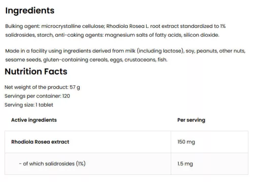 OstroVit Rhodiola Rosea 120 Tabletta
