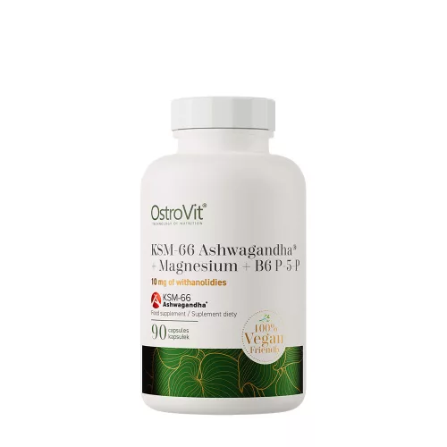 OstroVit KSM-66 Ashwagandha® + Magnesium + B6 P-5-P 90 Veg Kapszula