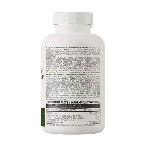 OstroVit KSM-66 Ashwagandha® + Magnesium + B6 P-5-P 90 Veg Kapszula