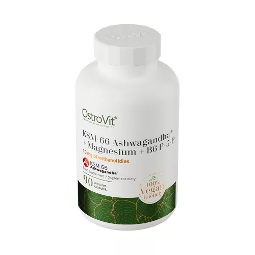 OstroVit KSM-66 Ashwagandha® + Magnesium + B6 P-5-P 90 Veg Kapszula