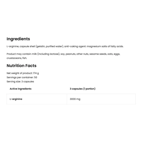 OstroVit Arginine 3000 150 Kapszula