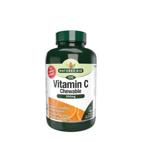 Natures Aid C-500 Narancs Ízű Rágótabletta 100 Tabletta