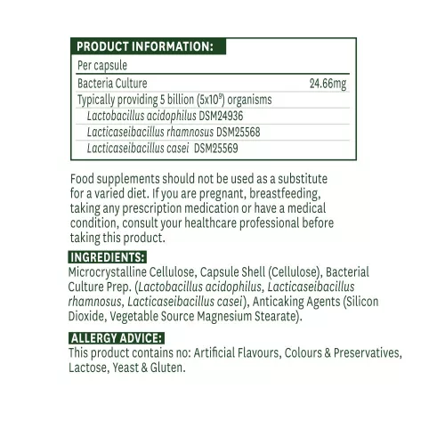 Natures Aid Acidophilus 5 billion - Egészséges Emésztés 60 Kapszula