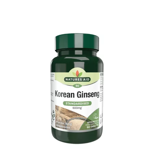 Natures Aid Koreai Ginzeng (Panax Ginzeng) 600 mg 90 Tabletta