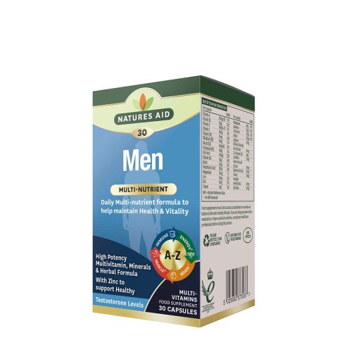 Natures Aid Multivitamin és Ásványi-anyag formula férfiaknak 30 Kapszula
