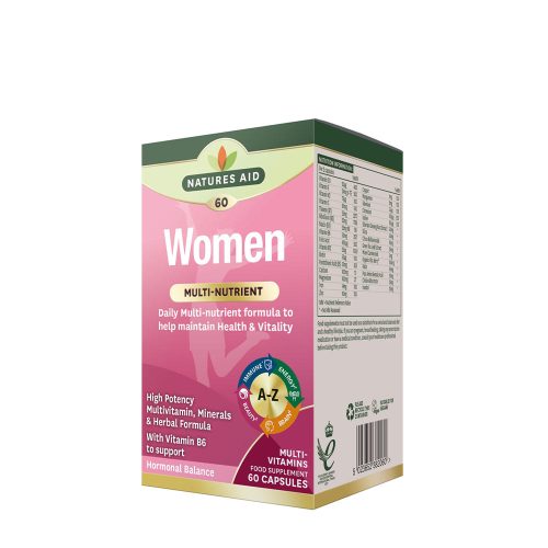 Natures Aid Multivitamin és Ásványi-anyag kapszula nőknek 60 Kapszula