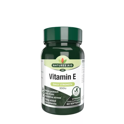 Natures Aid E-vitamin 200 NE 60 Kapszula