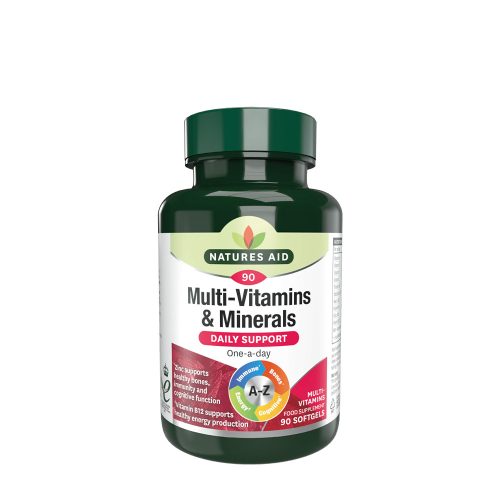 Natures Aid Multi-Vitamins & Minerals (vassal) 90 Lágykapszula