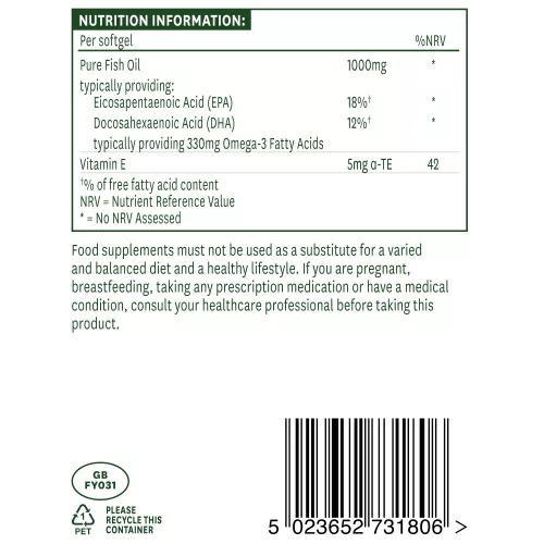 Natures Aid Fish Oil 1000mg 120 Lágykapszula