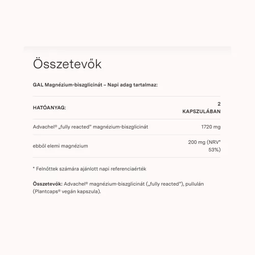 GAL Magnézium-biszglicinát 180 Kapszula