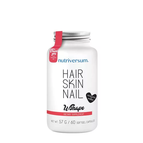 Nutriversum Hair Skin Nail - Haj, Bőr, Köröm kapszula - WSHAPE 60 Lágykapszula