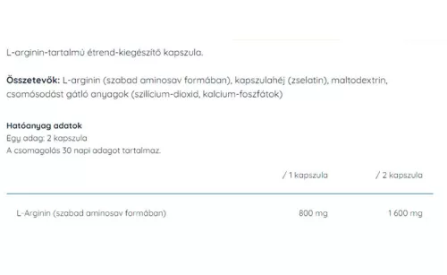 Nutriversum L-Arginine Caps 60 Kapszula