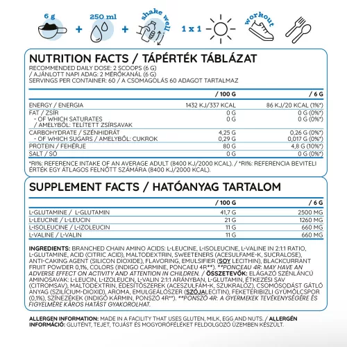 Nutriversum Bcaa + Gluta 360 g