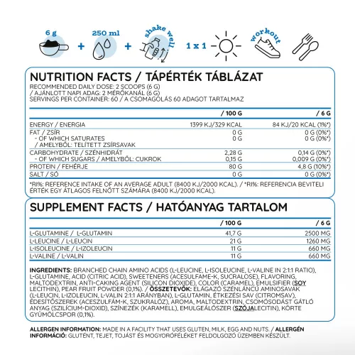 Nutriversum Bcaa + Gluta 360 g