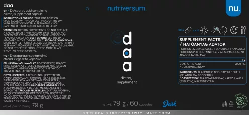 Nutriversum DAA kapszula 60 Kapszula