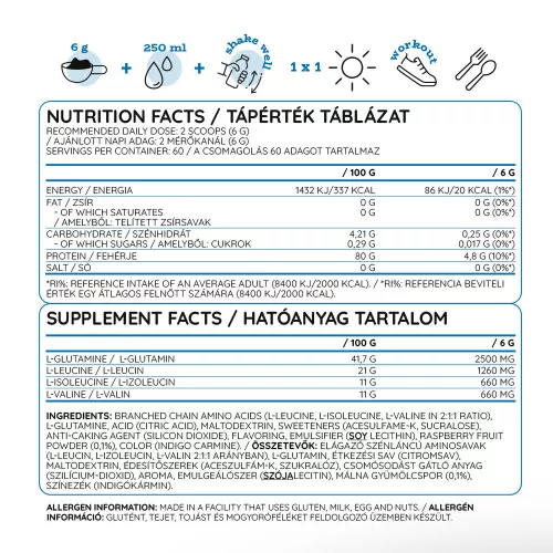 Nutriversum Bcaa + Gluta 360 g