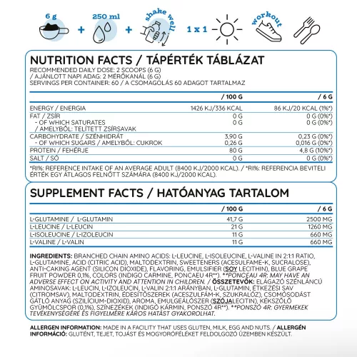 Nutriversum Bcaa + Gluta 360 g