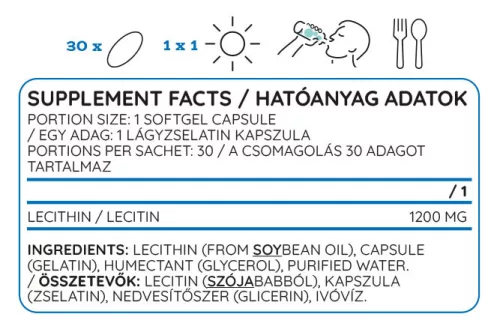 Nutriversum Lecitin 30 Lágykapszula