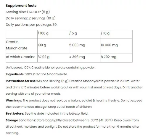 Nutriversum Creatine - BASIC 300 g