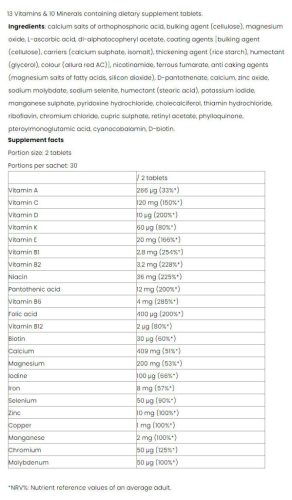 Nutriversum Multivita - VITA 60 Tabletta