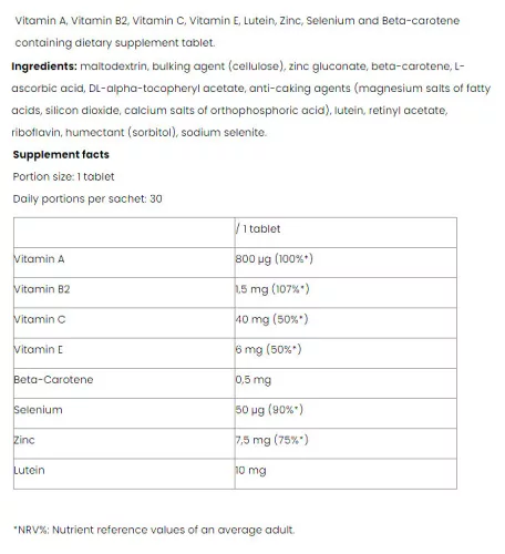 Nutriversum Eye Complex - VITA 30 Tabletta