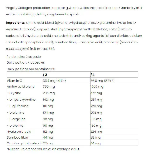 Nutriversum Vegan Collagen Support - WOMEN 100 Kapszula