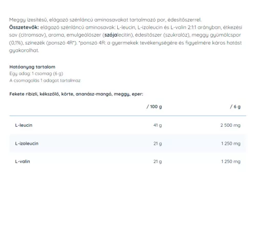 Nutriversum 2:1:1 BCAA Sugar Free por 1 adag 6 g