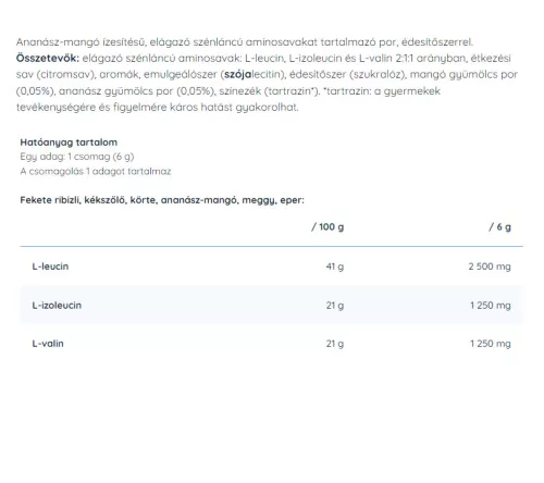 Nutriversum 2:1:1 BCAA Sugar Free por 1 adag 6 g