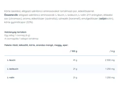 Nutriversum 2:1:1 BCAA Sugar Free por 1 adag 6 g