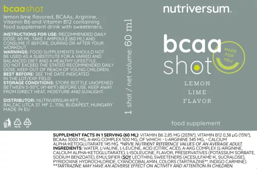 Nutriversum BCAA Shot 60 ml
