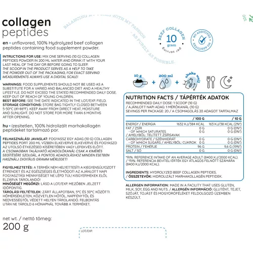 Nutriversum Kollagén Peptidek 200 g