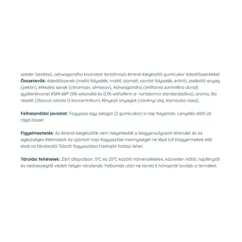 Nutriversum KSM-66 Ashwagandha Gumicukor 60 Gumicukor