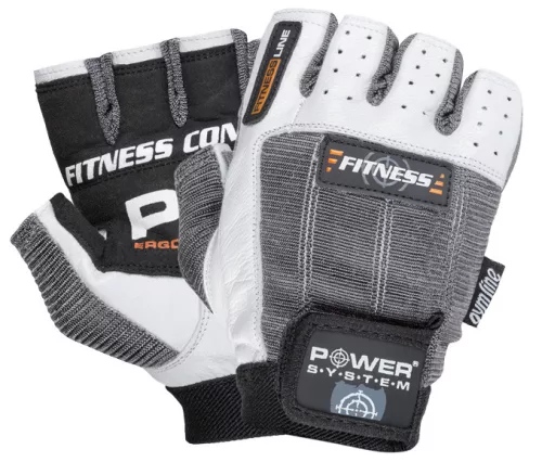 Power System Gloves Fitness - Edzőkesztyű Fehér/Szürke