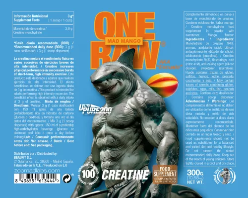 Zoomad Labs One Raw® Creatine 300 g