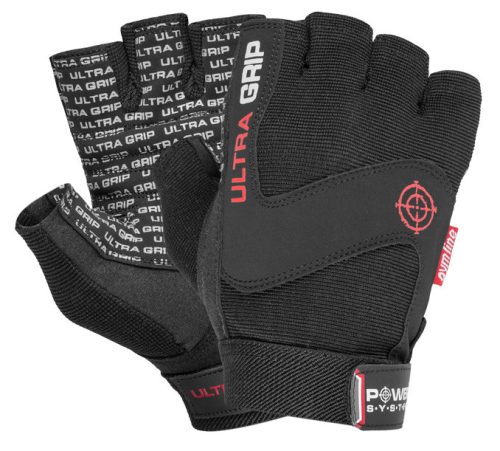 Power System Gloves Ultra Grip - Fekete Fitnesz Edzőkesztyű