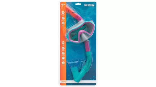 Bestway CRUSADER Gyerek Búvárszemüveg Légzőcsővel Lila/Zöld