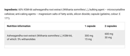 Olimp Sport Ashwagandha 600 Sport 60 Kapszula