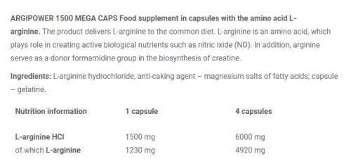 Olimp Sport Argi Power Mega Caps 120 Kapszula