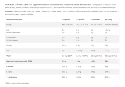 Olimp Sport BCAA Mega Caps 120 Kapszula
