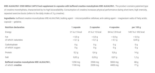 Olimp Sport Kre-alkalyn 2500 Mega Caps 120 Kapszula